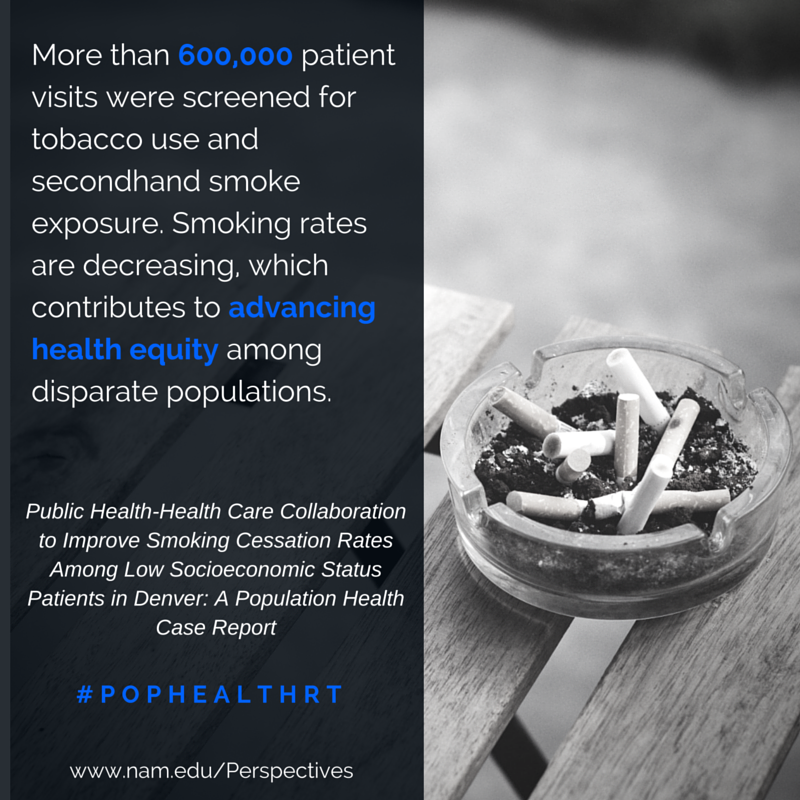 Public Health–Health Care Collaboration to Improve Smoking Cessation Rates Among Low Socioeconomic Status Patients in Denver: A Population Health Case Report