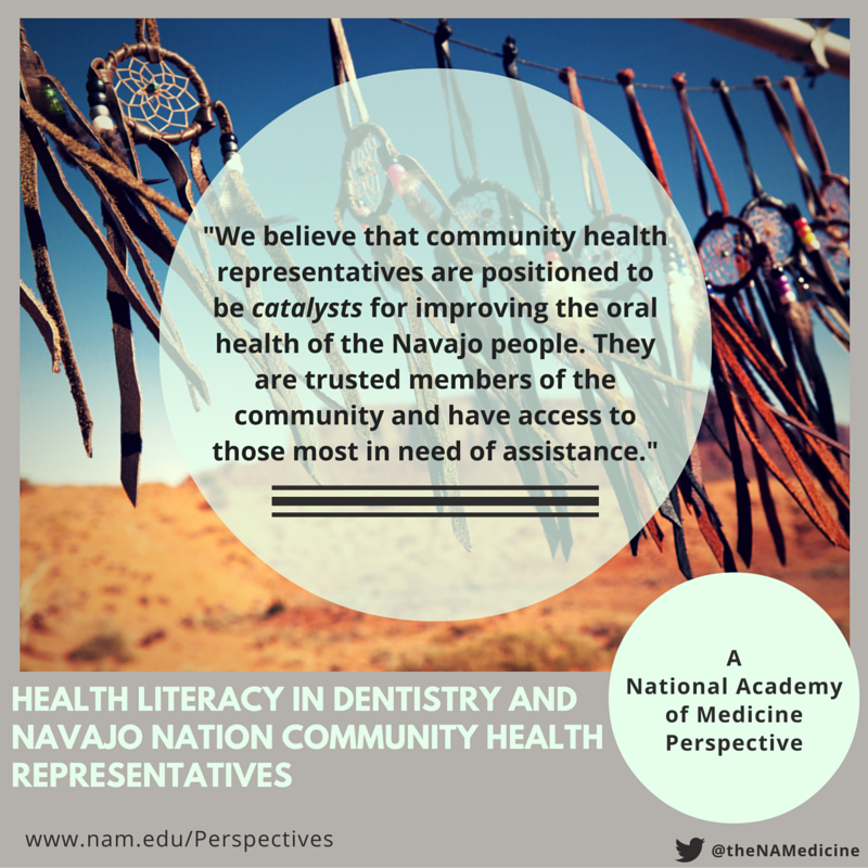 Health Literacy in Dentistry and Navajo Nation Community Health Representatives