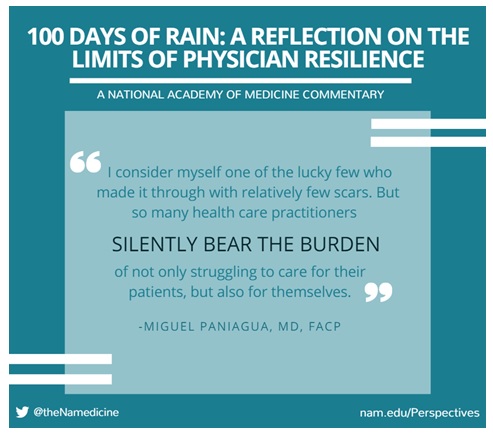 100 Days of Rain: A Reflection on the Limits of Physician Resilience