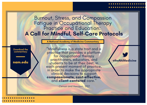 Burnout, Stress, and Compassion Fatigue in Occupational Therapy Practice and Education: A Call for Mindful, Self-Care Protocols